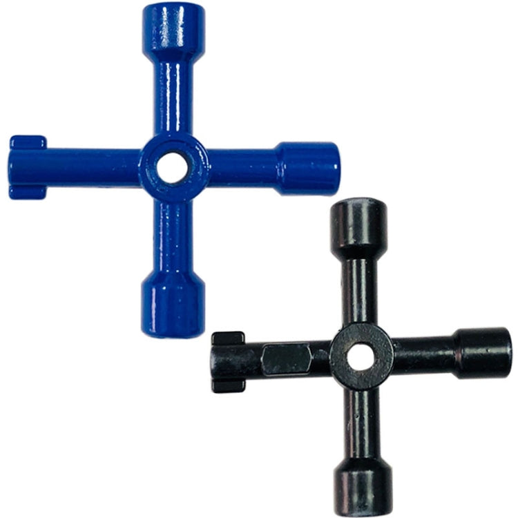 Clé croisée de vanne de compteur d'eau d'ascenseur clé intérieure triangulaire, style : A noir, A noir, A bleu, B argent, D argent trou hexagonal/ carré central, E argent, F argent, D argent trou carré double face central