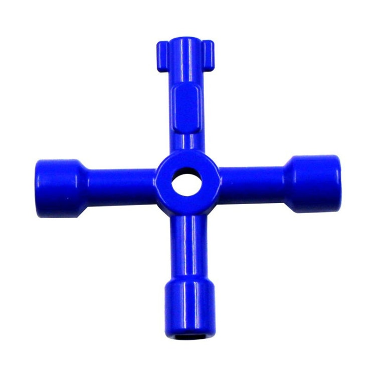 Clé croisée de vanne de compteur d'eau d'ascenseur clé intérieure triangulaire, style : A noir, A noir, A bleu, B argent, D argent trou hexagonal/ carré central, E argent, F argent, D argent trou carré double face central