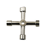 Clé croisée de vanne de compteur d'eau d'ascenseur clé intérieure triangulaire, style : A noir, A noir, A bleu, B argent, D argent trou hexagonal/ carré central, E argent, F argent, D argent trou carré double face central