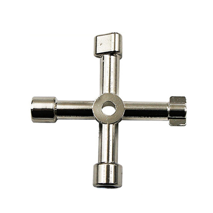 Clé croisée de vanne de compteur d'eau d'ascenseur clé intérieure triangulaire, style : A noir, A noir, A bleu, B argent, D argent trou hexagonal/ carré central, E argent, F argent, D argent trou carré double face central