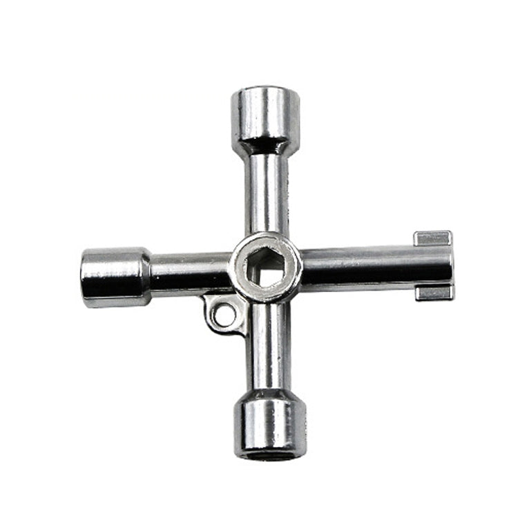 Clé croisée de vanne de compteur d'eau d'ascenseur clé intérieure triangulaire, style : A noir, A noir, A bleu, B argent, D argent trou hexagonal/ carré central, E argent, F argent, D argent trou carré double face central