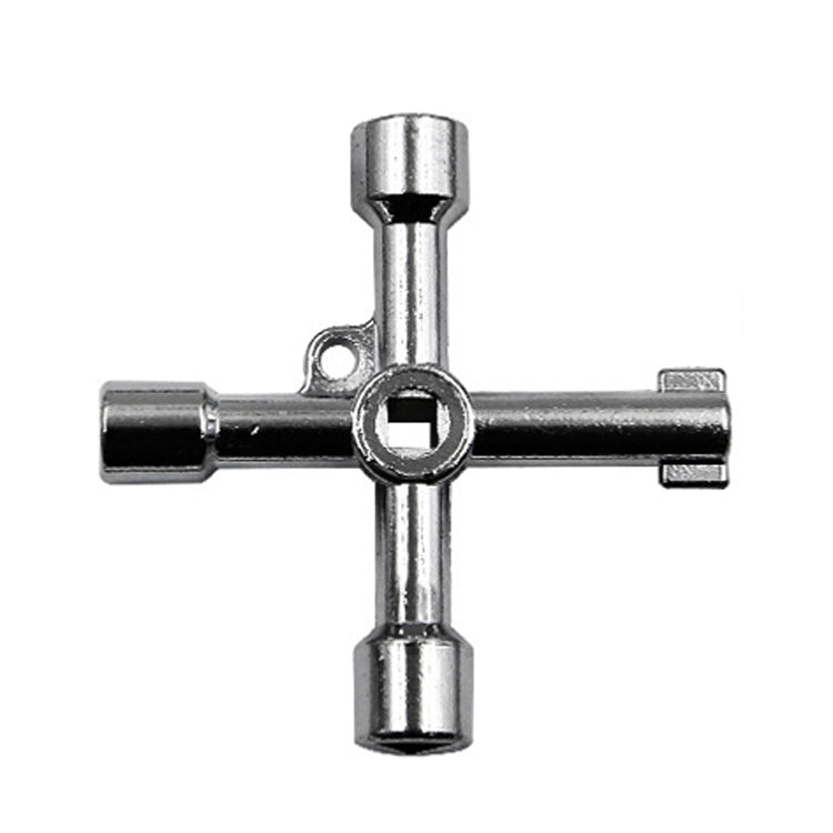 Clé croisée de vanne de compteur d'eau d'ascenseur clé intérieure triangulaire, style : A noir, A noir, A bleu, B argent, D argent trou hexagonal/ carré central, E argent, F argent, D argent trou carré double face central