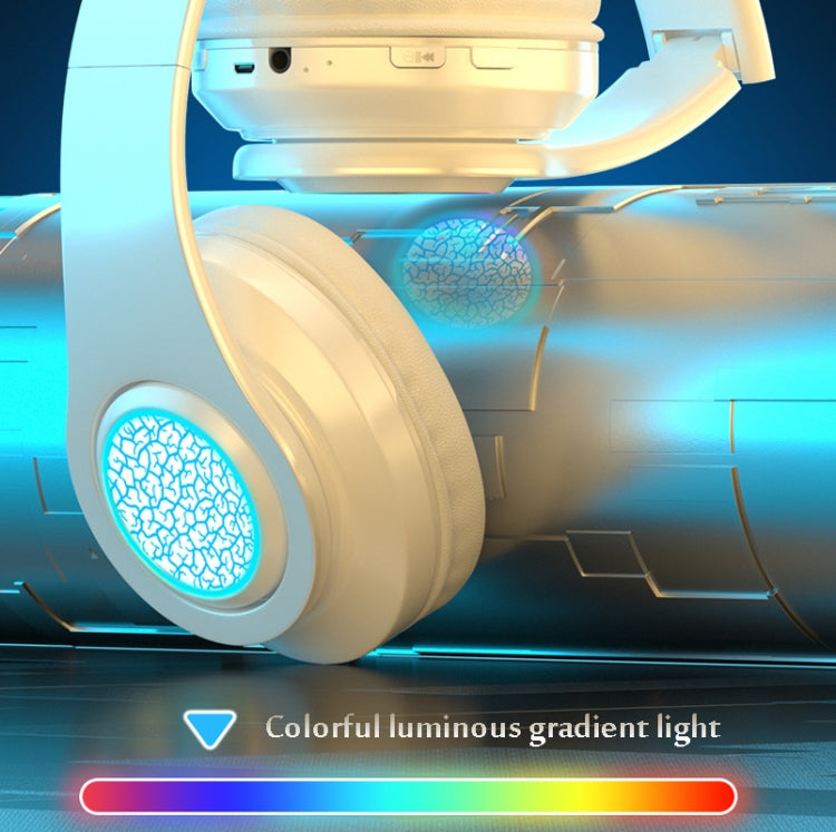 B39 Wireless Bluetooth Headset Subwoofer With Breathing Light Support TF Card, Black Red, Red Black, Pure Black, Pure White, Blue Black