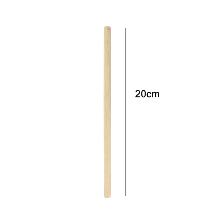 10 pailles en bambou biodégradables naturelles pour jus, café, thé aux perles, style : 20 cm plat, 20 cm biseauté