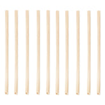 10 pailles en bambou biodégradables naturelles pour jus, café, thé aux perles, style : 20 cm plat, 20 cm biseauté