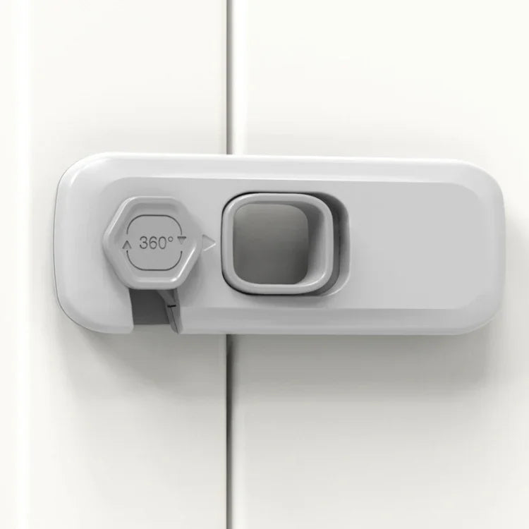 Verrou de sécurité de porte anti-pincement pour enfants, Gris clair, Vert