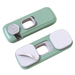 Verrou de sécurité de porte anti-pincement pour enfants, Gris clair, Vert