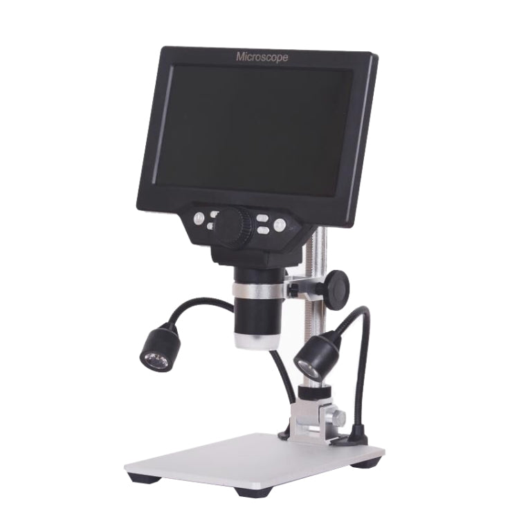 G1200D Écran LCD 7 pouces 1200X Microscope de bureau électronique numérique portable, prise EU avec batterie, prise US avec batterie, prise AU avec batterie, prise UK avec batterie