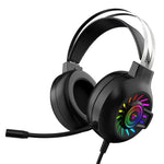 Casque de jeu filaire lumineux RVB FOREV G97 avec micro, spécifications : Canal 7.1 (noir)