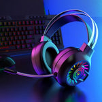 Casque de jeu filaire lumineux RVB FOREV G97 avec micro, spécifications : Canal 7.1 (noir)