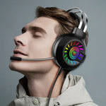 Casque de jeu filaire lumineux RVB FOREV G97 avec micro, spécifications : Canal 7.1 (noir)