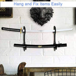 Acrylic Samurai Sword And Scabbard Holder, Transparent, Black