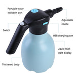 Arrosoir électrique de jardin de 1,5L, appareil d'arrosage à main pour fleurs domestiques, Bleu, Bleu + buse universelle