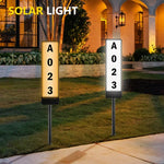 TS-G6704 Lampe de pelouse solaire avec numéro de maison et température de couleur double, TS-G6704