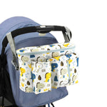Sac de Rangement Multifonctionnel pour Poussette, Dinosaure Blanc, Zoo Jaune, Agneau Vert, Alpaga Blanc, Hibou Tibétain, Cerf Denglin, Zoo Jaune + Poche Latérale, Agneau Vert + Poche Latérale, Alpaga Blanc + Poche Latérale, Hibou Tibétain + Poche Latérale