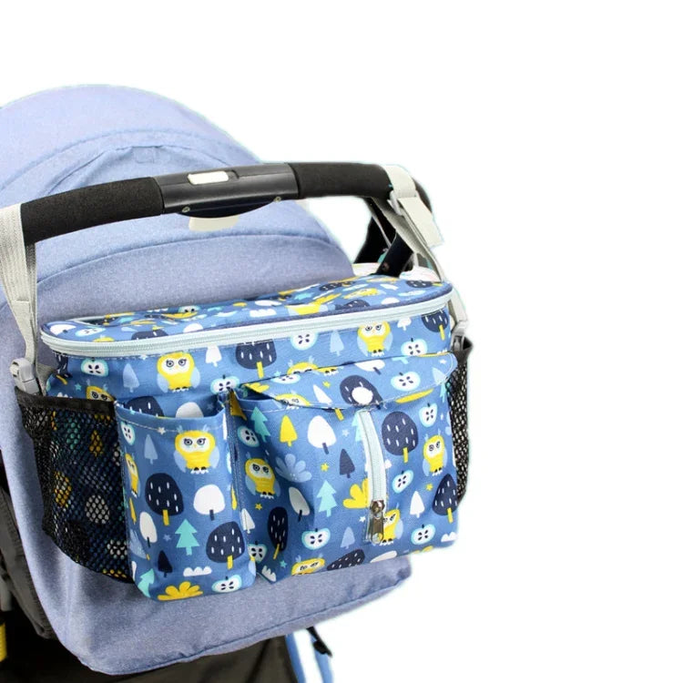 Sac de Rangement Multifonctionnel pour Poussette, Dinosaure Blanc, Zoo Jaune, Agneau Vert, Alpaga Blanc, Hibou Tibétain, Cerf Denglin, Zoo Jaune + Poche Latérale, Agneau Vert + Poche Latérale, Alpaga Blanc + Poche Latérale, Hibou Tibétain + Poche Latérale