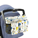 Sac de Rangement Multifonctionnel pour Poussette, Dinosaure Blanc, Zoo Jaune, Agneau Vert, Alpaga Blanc, Hibou Tibétain, Cerf Denglin, Zoo Jaune + Poche Latérale, Agneau Vert + Poche Latérale, Alpaga Blanc + Poche Latérale, Hibou Tibétain + Poche Latérale