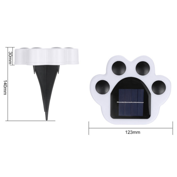 Lampe enterrée solaire à LED pour cour, motif patte d'ours, lumière blanche, lumière chaude
