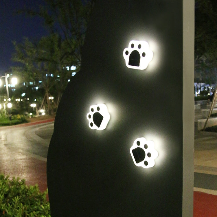 Lampe enterrée solaire à LED pour cour, motif patte d'ours, lumière blanche, lumière chaude