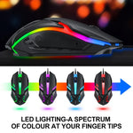 Ensemble clavier, souris et casque de jeu lumineux 4 en 1 T-WOLF TF-800