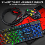 Ensemble clavier, souris et casque de jeu lumineux 4 en 1 T-WOLF TF-800
