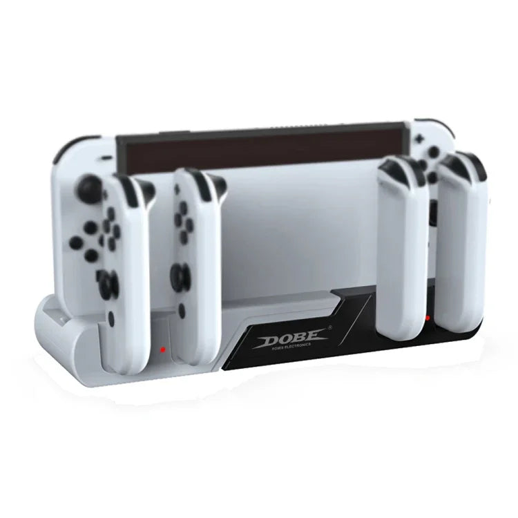 Station de charge DOBE TNS-0122 4 en 1 pour manette Switch OLED, TNS-0122 Rouge Noir, TNS-0122 Blanc Noir