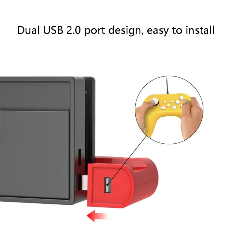 Station de charge DOBE TNS-0122 4 en 1 pour manette Switch OLED, TNS-0122 Rouge Noir, TNS-0122 Blanc Noir
