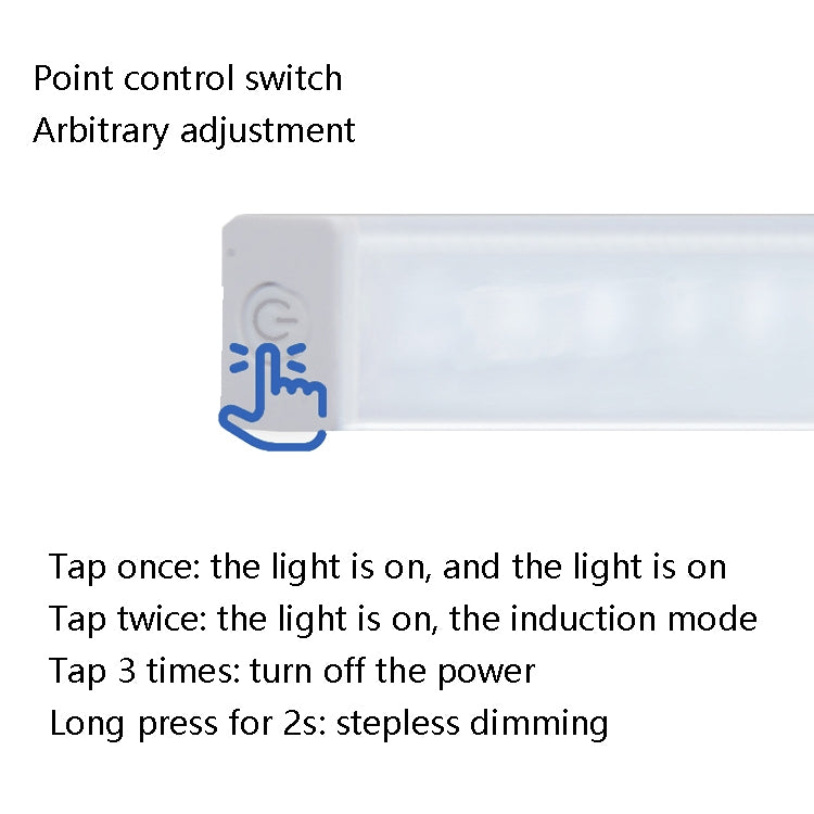 Bande lumineuse LED à induction pour corps humain, lampe de chargement pour armoire, Tailles : 10 cm, 15 cm, 21 cm