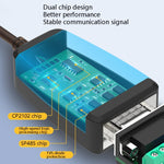 Câble de conversion USB vers RS485 / RS422 DTECH DT-5019, puce FT232, longueur : 0,5 m, 1,5 m