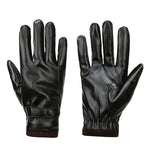 Gants d'équitation en PU doublés polaire coupe-vent chauds pour hommes, automne-hiver, 01