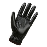 Gants d'équitation en PU doublés polaire coupe-vent chauds pour hommes, automne-hiver, 01
