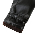 Gants d'équitation en PU doublés polaire coupe-vent chauds pour hommes, automne-hiver, 01