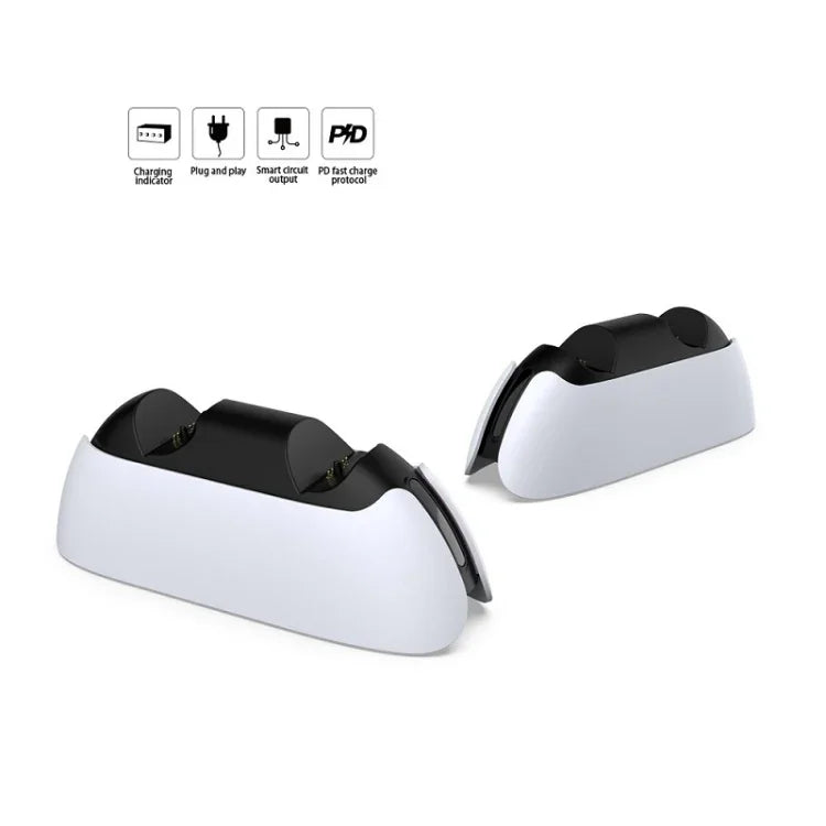 Base de chargement pour manette de jeu à contact DOBE TP5-05103 avec voyant lumineux pour PS5, TP5-05103