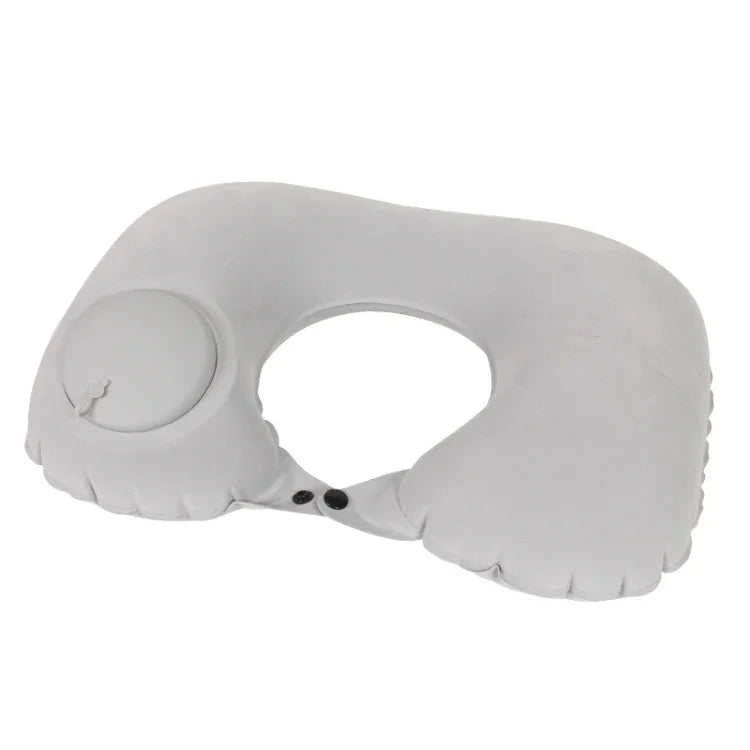 Travel Inflatable Press U-Shaped Neck Guard Pillow, Flocked U009-01（Peacock Green ）, Flocked U009-03（Light Gray）, Flocked U009-04（Medium Blue）, Flocked U009-02（Rose Red）, Flocked U009-05（Dark Blue）, Flocked U009-060（Sky Blue）, Flocked U009-070（Orange）