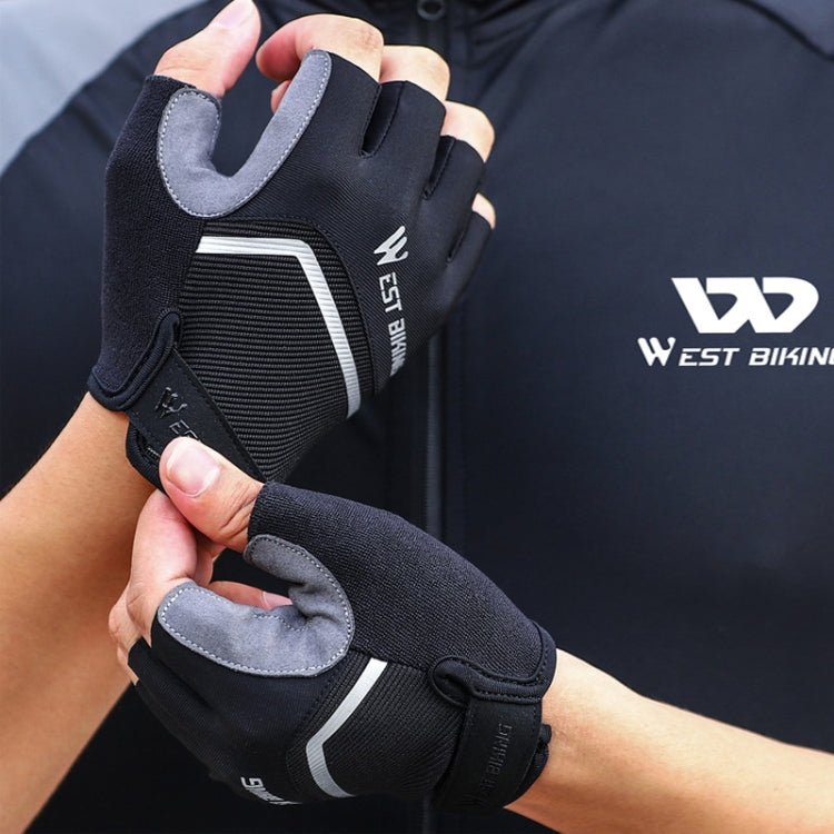 WEST BIKING YP0211222 Gants de vélo antichoc à demi-doigts, M, L, XL