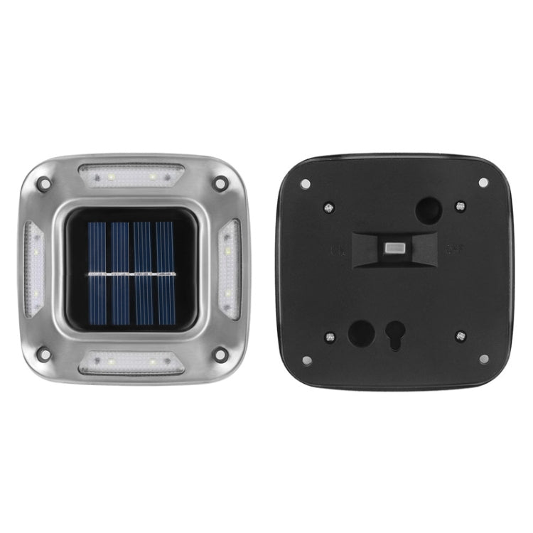 8 LED Lampe Solaire Murale Extérieure Acier Inoxydable Lumière Enterrée, Lumière Blanche, Lumière Chaude, Lumière Colorée