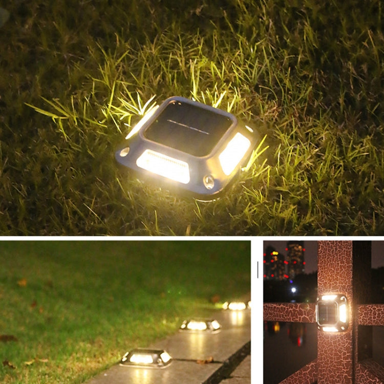 8 LED Lampe Solaire Murale Extérieure Acier Inoxydable Lumière Enterrée, Lumière Blanche, Lumière Chaude, Lumière Colorée