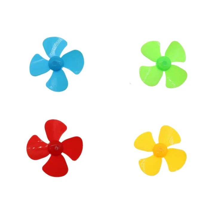 100 hélices à quatre pales pour jouets, couleurs aléatoires.