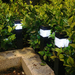 Lampe Solaire Étanche d'Extérieur pour Colonne Carrée, Lumière Blanche, Lumière Jaune, Lumière Colorée