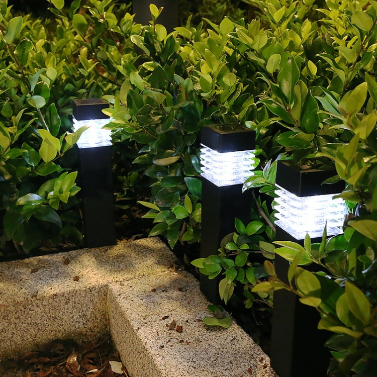 Lampe Solaire Étanche d'Extérieur pour Colonne Carrée, Lumière Blanche, Lumière Jaune, Lumière Colorée