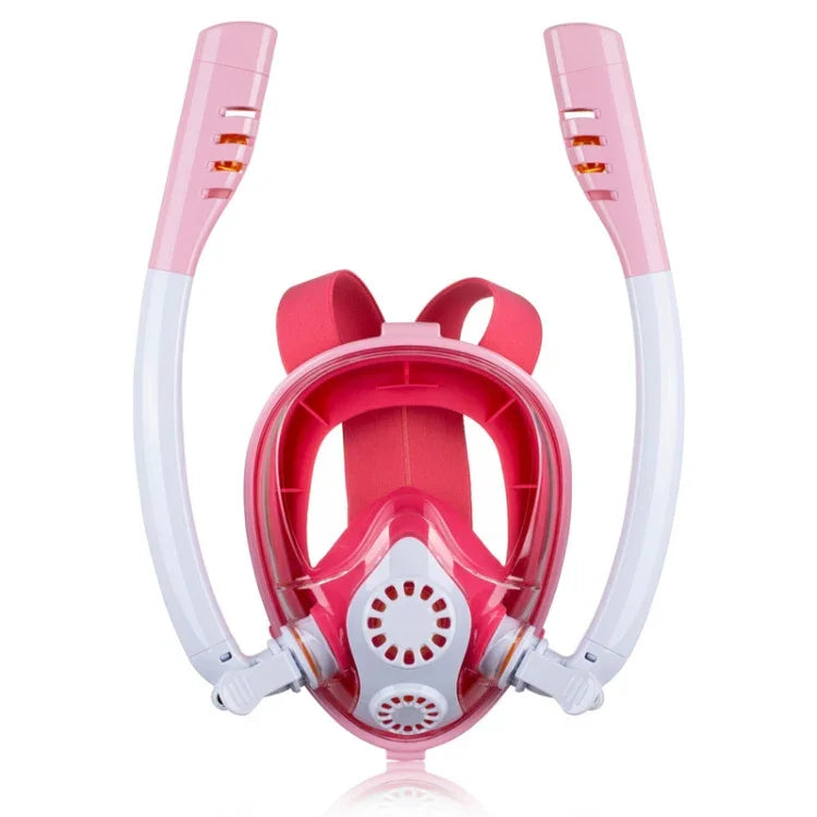 Masque de plongée et de snorkeling enfant double tube en silicone, lunettes de natation, taille XS