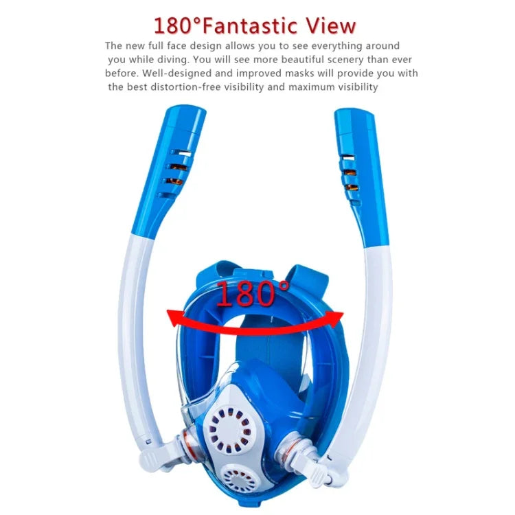 Masque de plongée et de snorkeling enfant double tube en silicone, lunettes de natation, taille XS