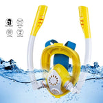 Masque de plongée et de snorkeling enfant double tube en silicone, lunettes de natation, taille XS