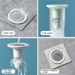LSWY15 Drain de sol pour lavabo à drainage unidirectionnel et anti-odeurs, gris, rose, bleu, vert
