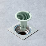 LSWY15 Drain de sol pour lavabo à drainage unidirectionnel et anti-odeurs, gris, rose, bleu, vert