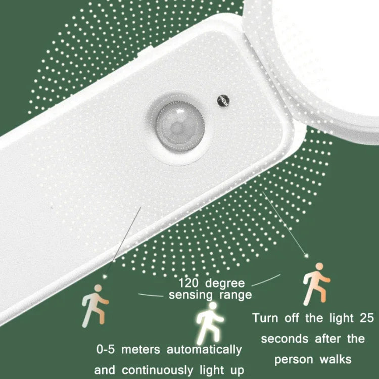Veilleuse à induction corporelle intelligente à LED 1,2 W avec chargement USB, capteur de lumière chaude, capteur de lumière blanche