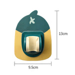 LY006 Support de Douche de Dessin Animé Réglage Universel Base Fixe de Pomme de Douche de Salle de Bain, Orange, Bleu, Vert