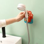LY006 Support de Douche de Dessin Animé Réglage Universel Base Fixe de Pomme de Douche de Salle de Bain, Orange, Bleu, Vert