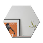 YM300 16 PIÈCES / Ensemble Autocollants muraux personnels pour la maison Miroir décoratif mural en acrylique, Hexagone Noir, Hexagone Argent, Hexagone Or, Quatuor Noir, Quatuor Argent, Quatuor Or, Triangle Noir, Triangle Argent, Triangle Or