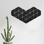 YM300 16 PIÈCES / Ensemble Autocollants muraux personnels pour la maison Miroir décoratif mural en acrylique, Hexagone Noir, Hexagone Argent, Hexagone Or, Quatuor Noir, Quatuor Argent, Quatuor Or, Triangle Noir, Triangle Argent, Triangle Or